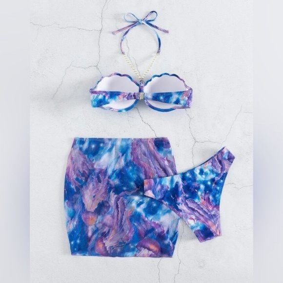 Hot Pink Drawstring Plunging One Piece Swimsuit - Picture 5 of 6